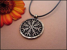 Load image into Gallery viewer, Helm of Awe Necklace Handcrafted Viking Protection Symbol Aegishjalmur Norse Viking Jewelry for Men and Women