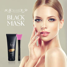 Load image into Gallery viewer, Aliceva Black Mask, Blackhead Remover Mask, Charcoal Peel Off Mask, Charcoal Mask, Charcoal Face Mask for All Skin Types with Brush - 2.12 FL.OZ / 60G
