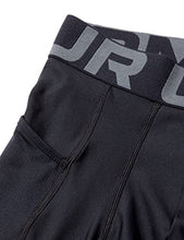 Load image into Gallery viewer, Under Armour Men's Standard HeatGear 3/4 Leggings, Black (001)/White, Medium Tall