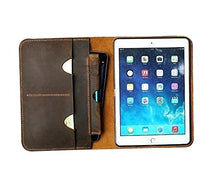 Load image into Gallery viewer, Personalized New iPad Pro 10.5 leather cover portfolio apple pencil holder distressed leather iPad cover case for 2017 iPad Pro 10.5 IDP15SP