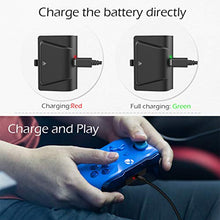 Load image into Gallery viewer, YCCSKY Xbox One Rechargeable Battery Pack, 2 Pack 1200mAh Xbox One Controller Battery Pack Play and Charge Kit for Xbox One S/X/Elite Controller with 3FT Micro USB Charging Cable with LED Indicator