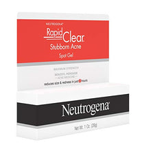 Load image into Gallery viewer, Neutrogena Rapid Clear Stubborn Acne Spot Treatment Gel with Maximum Strength Benzoyl Peroxide Acne Treatment Medicine, Pimple Cream for Acne Prone Skin with 10% Benzoyl Peroxide, 1 oz