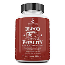 Load image into Gallery viewer, Ancestral Supplements Blood Vitality, Grass Fed Beef Liver, Spleen & Blood Supplements Support Blood, Iron & Immune Health, Promotes Increased Energy & Exercise Performance, Non-GMO, 180 Capsules