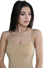Load image into Gallery viewer, Seamless Women Slimming Full Slip For Under Dresses Full body Shaping Control Slip, With Adjustable and Convertible Straps Smart Fit Me (Nude, M)