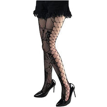 Load image into Gallery viewer, GEMLORD 7 Pairs Women Fishnet Stockings - Thigh-High Stockings Tights Suspender Pantyhose Stockings, Black Fish Net Tights Lace Stockings