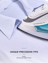 Load image into Gallery viewer, Steam Iron for Clothes, DECEN 1700W Iron with Rapid Even Heat Scratch Resistant Nonstick Soleplate, Professional Iron with Steam Control, Anti-Drip, Self-Cleaning, Dry Iron Function, Teal