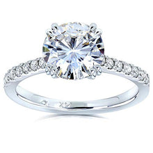 Load image into Gallery viewer, Kobelli Moissanite and Lab Grown Diamond Engagement Ring 2 1/10 CTW 14k White Gold (HI/VS, DEF/VS), 6