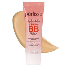 Load image into Gallery viewer, purlisse Ageless Glow Serum BB Cream SPF 40 : Clean & Cruelty-Free, Full & Flawless Coverage, Hydrates with Collagen | Light Medium 1.4oz