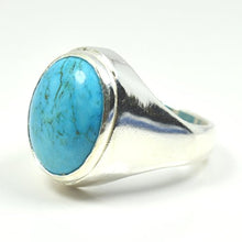 Load image into Gallery viewer, Jewelryonclick 4.5 Carat Natural Turquoise Gemstone 925 Sterling Silver Genuine Bold Rings for Men & Boys Astrology Decemebr Birthstone In Size 13