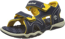 Load image into Gallery viewer, Timberland Adventure Seeker Two-Strap Sandal (Toddler/Little Kid),Navy/Yellow,11 M US Little Kid