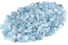 Load image into Gallery viewer, ZenQ 1 lb Aquamarine Tumbled Stone Chips Crushed Natural Crystal Quartz Pieces