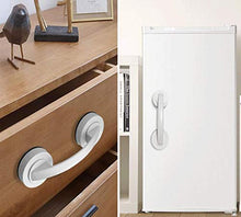 Load image into Gallery viewer, Large Glass Door and Window Handles, Bathroom Sliding Doors, cupboards, wardrobes, Suction Cups, Non-Marking Handles, Non-Perforated Absorption Handles (White)