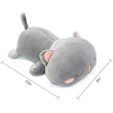 Load image into Gallery viewer, Onsoyours Cute Kitten Plush Toy Stuffed Animal Pet Kitty Soft Anime Cat Plush Pillow for Kids (Gray B, 12")