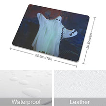 Load image into Gallery viewer, Halloween Ghosts Wearing White Clothe Desktop and Laptop Leather Mouse pad 1 Pack 25x20x2cm/9.8x7.9x0.8inch