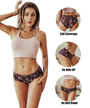 Load image into Gallery viewer, FINETOO Womens Bikini Panties Underwear Soft Stretch Hipster Laser Cut Briefs Sexy Low Rise Hiphugger Cheekini Multi Pack
