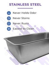 Load image into Gallery viewer, iPrimio Enclosed Sides Stainless Steel Cat XL Litter Box Keep Litter in The Pan - Never Absorbs Odor, Stains, or Rusts - No Residue Build Up - Easy Cleaning Litterbox Designed by Cat Owners
