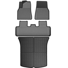 Load image into Gallery viewer, SUPER LINER Tesla Model Y 2020 2021 2022 2023 All Weather Floor Mats Front Rear Cargo Liner Mat, Waterproof Anti-Slip Floor Mat Custom Fit for Tesla, Heavy Duty Floor Mats & Trunk Mat