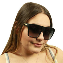 Load image into Gallery viewer, Basik Eyewear - Big XL Large Square Trapezoid Shape, Black, Size X-Large