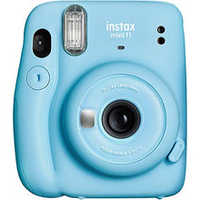 Load image into Gallery viewer, Fujifilm Instax Mini 11 Instant Camera + Fujifilm Instax Mini Twin Pack Instant Film (16437396) + Single Pack Rainbow Film + Case + Travel Stickers (Sky Blue)