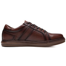 Load image into Gallery viewer, Men's Casual Oxford Sneakers Fashion Design Walking Shoes Brown Leather Daily Flats Slip On Shoe for Men Size 9