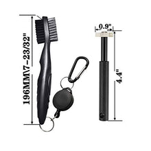 Load image into Gallery viewer, Xintan Tiger Golf Clean Tool -Practical Clean Tool for All Golf Irons (Golf Club Brush and 6 Heads Golf Club Groove Sharpener,Black)