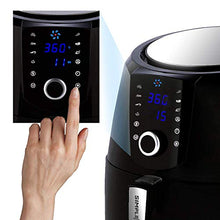 Load image into Gallery viewer, Simple Living Products XL Digital Air Fryer, 8 Custom Presets, 2 Hour Keep Warm and Memory Control Function, Airfryer Recipe Cookbook, Black High Gloss Finish with 5.8 Quart Capacity