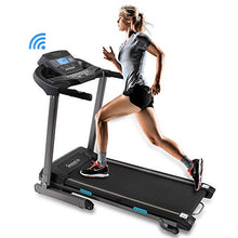 Load image into Gallery viewer, SereneLife Foldable Digital Home Gym Treadmill | Smart Auto Incline Exercise Machine with Downloadable App | Large Running Treadmill with MP3 Player & Stereo Speakers | 2.5HP, 10MPH Speed - SLFTRD35