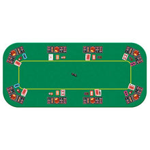 Load image into Gallery viewer, VIVOHOME 79 x 36 Inch Foldable 8-Player Texas Poker Card Tabletop Layout Portable Anti-Slip Rubber Board Game Mat with Cup Holders and Carrying Bag