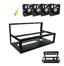 Load image into Gallery viewer, Zuajiter 68 Gpu Mining Rig Frame with 4pcs Fan, Miner Mining Rig Case Rack Steel Open Air Pc Computer Case for Currency Bitcoin Crypto Coin ETHETCZEC Mining Accessories Tools, black