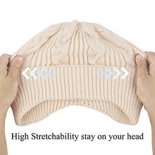 Load image into Gallery viewer, Muryobao Womens Winter Beanie Hat Slouchy Knit Hats Soft Warm Ski Skull Cap with Ear Flaps Beige