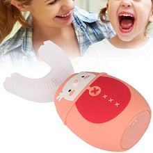 Load image into Gallery viewer, Electric Toothbrush Silicone U-shaped Head Toothbrush Children Automatic Sonic Electronic Toothbrush Oral Care Tools Three Gears Whole Body Washing Design for Children(ORANGE)