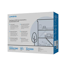 Load image into Gallery viewer, Linksys Velop WiFi 6 Router Home WiFi Mesh System, Tri-Band, 3,000 Sq. ft Coverage, 50+ Devices, Speeds up to (AX5300) 5.3Gbps - MX5300