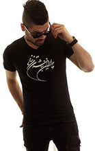 Load image into Gallery viewer, Asoodehdelan Men's Farvahar T-Shirt Iranian Persian Faravahar Farohar Shirt (Small, Black)