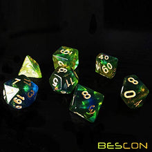 Load image into Gallery viewer, Bescon New Moonstone Dice Azure Stone, Polyhedral Dice Set of 7