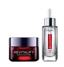 Load image into Gallery viewer, L'Oreal Paris Revitalift Anti-Aging Skin Care Regimen Kit with Hyaluronic Acid Facial Serum and Triple Power Face Moisturizer, Paraben and Fragrance Free, 2 count