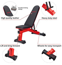 Load image into Gallery viewer, DERACY Ajustable Weight Bench for Full Body Workout, Incline and Decline Weight Bench for Indoor Workout, Home Gym