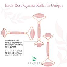 Load image into Gallery viewer, Rose Quartz Facial Roller - Best Face Roller and Skincare Tool for Facial Massage, Quality Pink Stone Face Roller Great for Skin on Face and Neck in Magnetic Gift Box