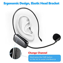 Load image into Gallery viewer, 20W Wireless Voice Amplifier for Teachers with Wireless Microphone Headset, Bietrun Portable Rechargeable(Work of 6 hrs)Loud Bluetooth PA Speaker with Wired Mic Headset for Teaching, Coach, Instructor