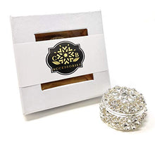 Load image into Gallery viewer, Wedding Unity Coins - Arras de Boda - Round Shaped Flower Box with Decorative Rhinestone Crystals 16 (Silver)
