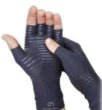 Load image into Gallery viewer, COPPER HEAL Arthritis Compression Gloves - Copper Glove for Rheumatoid Arthritis, Carpal Tunnel, RSI , Osteoarthritis & Tendonitis - HALF Finger