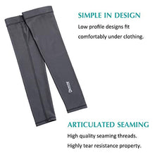 Load image into Gallery viewer, Aegend UV Protection Cooling Arm Sleeves for Men Women, Sun Sleeves to Cover Arm for Cycling, Outdoor Sports, Gray, Large