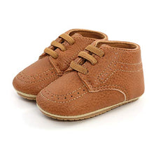 Load image into Gallery viewer, RVROVIC Baby Boys Girls Anti-Slip Sneakers Soft Ankle Boots Toddler First Walkers Newborn Crib Shoes(12-18 Months,6-Brown)