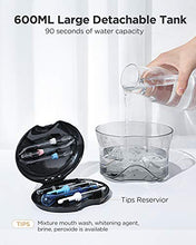 Load image into Gallery viewer, Water Flossers for Teeth , 600ML Dental Water Teeth Cleaner with 8 Jet Tips for Family , 10 Adjustable Pressure , Electric Dental Pick Flosser for Teeth or Braces (Black)