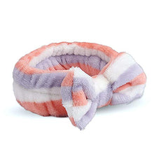 Load image into Gallery viewer, Cubaco Spa Headband Hair Wrap Spa Facial Headbands for Women 10 Pack Bow Hair Band Bow Spa Headbands for Washing Face Soft Carol Fleece Bowknot Makeup Shower Headbands Head Wraps Shower Spa Mask