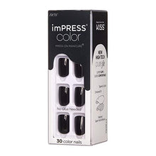 Load image into Gallery viewer, KISS imPRESS Color Press-On Manicure, Gel Nail Kit, PureFit Technology, Short Length, “Petal Pink”, Polish-Free Solid Color Mani, Includes Prep Pad, Mini File, Cuticle Stick, and 30 Fake Nails
