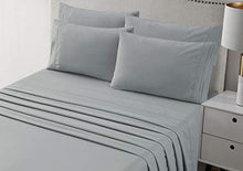 Load image into Gallery viewer, JSD Ultra Soft Brushed Microfiber Sheet Set 4 Piece, Light Grey Twin Sheets Extra Deep Pocket 100 GSM Hotel Quality Sheets, Durable Wrinkle Free
