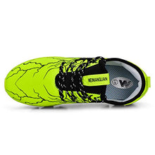 Load image into Gallery viewer, MEINIANGUAN Kids Shoes Non Slip Youth Tennis Shoes Lightweight Lace-up Athletic Sports Running Walking Gym Shoes for Boys Girls Green 5 Big Kid