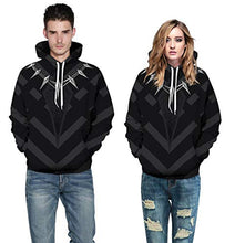 Load image into Gallery viewer, TAKUSHI HF Unisex Fashion Galaxy 3D Digital Printed Pullover Hoodies Hooded Sweatshirts for Sport and Party (Black Panther, S/M)