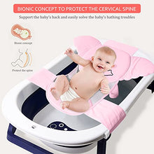 Load image into Gallery viewer, AIR&TREE Baby Bath Seat Support Net, Quick Drying, Adjustable, Comfortable, Non-Slip, Infant Bathtub Sling Shower Mesh for a Tub, with Safety Support Corner (Pink Elephant)