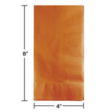 Load image into Gallery viewer, Creative Converting 323401 2PLY 1/8FLD Touch of Color 50-Count Dinner Napkins, 1/8 Fold, Pumpkin Spice, 6.5" x 6.5", Orange